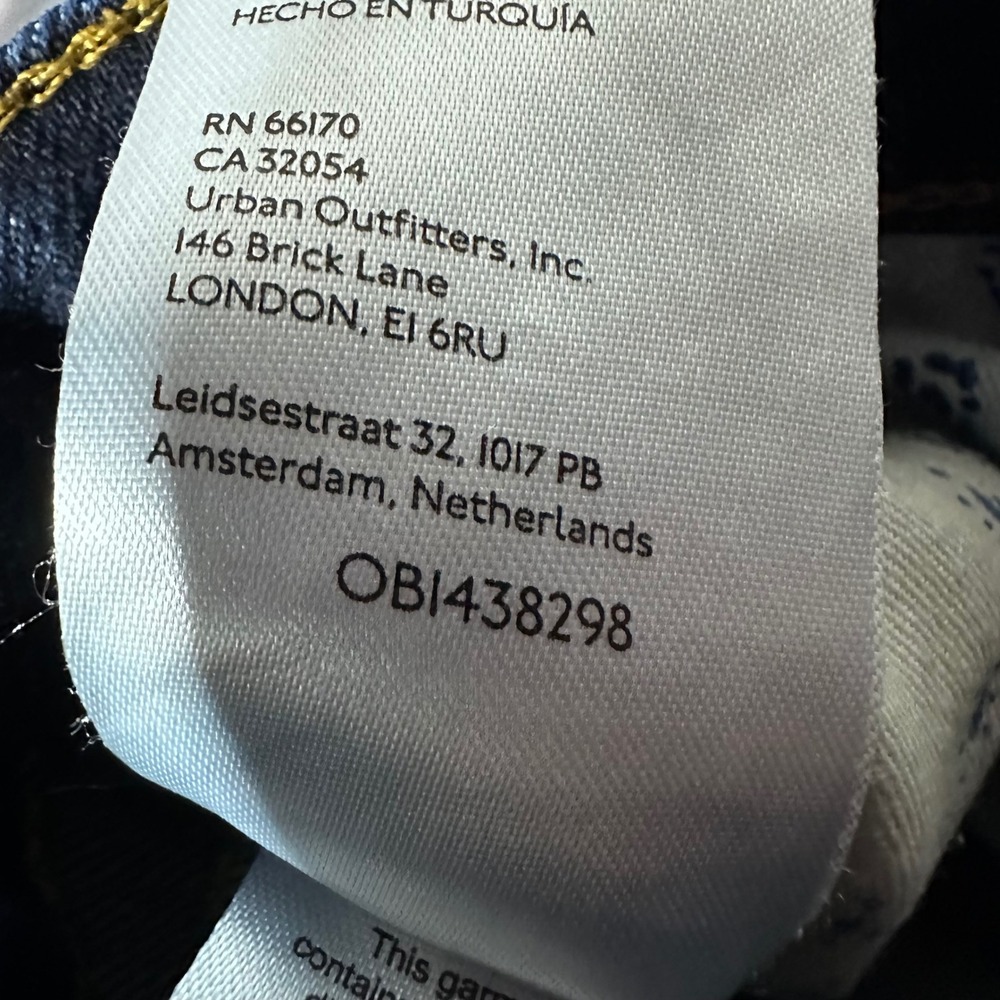 Pilcro Anthropologie Dark Wash High Rise Straight Leg Jeans Blue 26‎ stretch - Picture 7 of 10